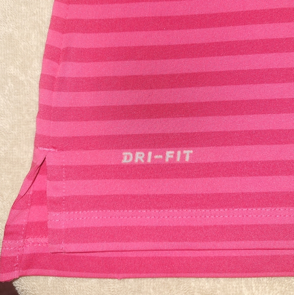 Nike Golf Dry-fit Top Pink Striped Large Sleeveless 💕 Excellent - Picture 3 of 4